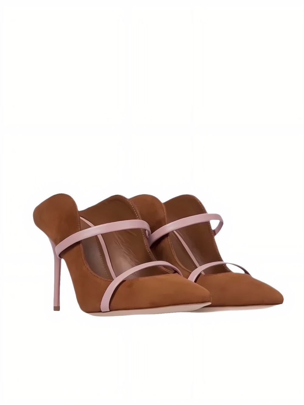 Malone Souliers Maureen 100mm Suede Patent Leather Pumps IT38 US 8